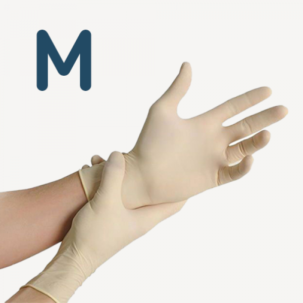 Latexhandschuhe, M, 100 Stk